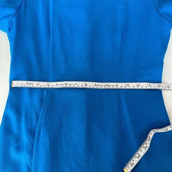 Vintage Steven Stolman - Ann Taylor Mini Dress- Button Back - Teal - Size 6 - Picture 7 of 10